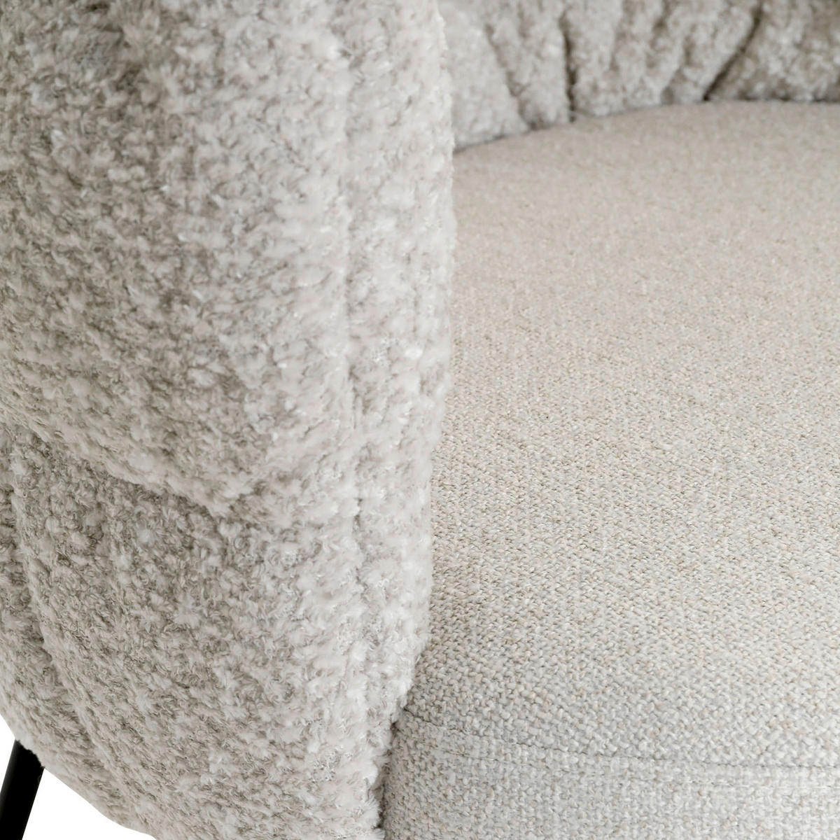 STUHL - Beige/Schwarz, Design, Textil/Metall (62/80/62cm) - Novel