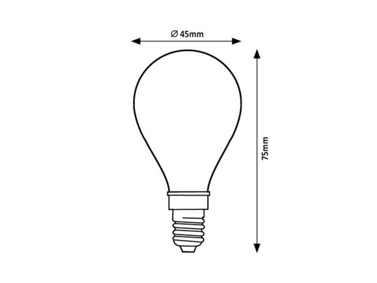 LED FILAMENT SIJALICA - prozirna, Osnovno, staklo (4.5/7.5cm)