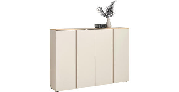 SCHUHSCHRANK 158,2/113,2/34 cm  - Kaschmir/Eichefarben, Design, Holzwerkstoff/Kunststoff (158,2/113,2/34cm) - Voleo