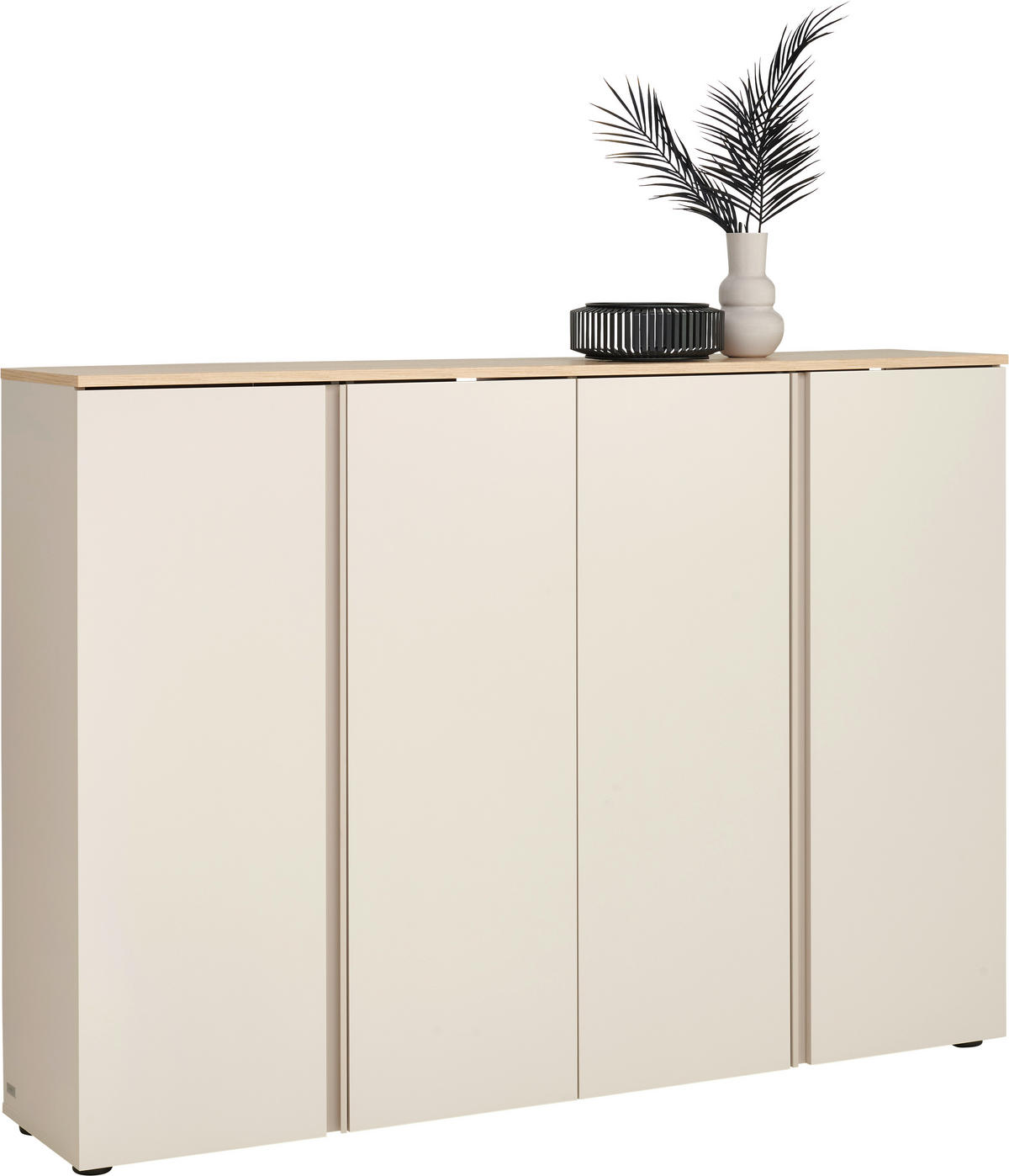 SCHUHSCHRANK 158,2/113,2/34 cm  - Kaschmir/Eichefarben, Design, Holzwerkstoff/Kunststoff (158,2/113,2/34cm) - Voleo