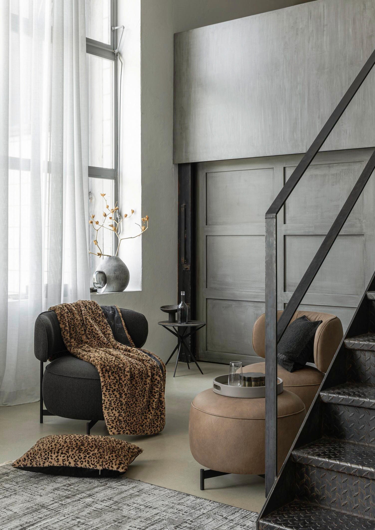 Thumbnail - Joop! Plaid J!Leonesse, Schwarz, Beige, Hellbraun, Textil, Animalprint, 130x170 cm, Double face, Wohntextilien, Decken, ...