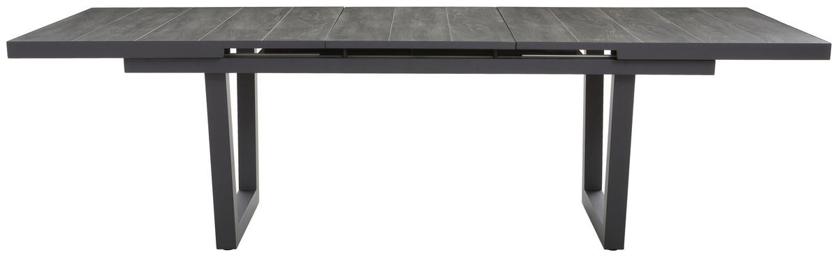 GARTENTISCH 200/260/100/77 cm Metall, Keramik rechteckig  - Dunkelgrau/Anthrazit, MODERN, Keramik/Metall (200/260/100/77cm) - Ambia Garden