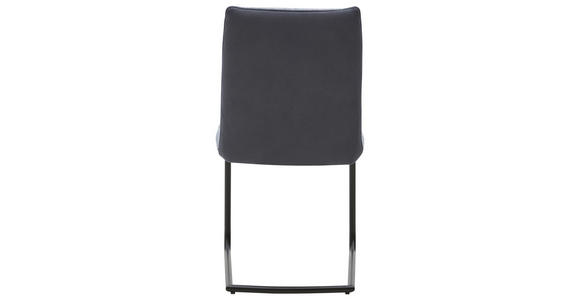 SCHWINGSTUHL in Stahl Flachgewebe - Blau/Schwarz, Design, Textil/Metall (50/87/59cm) - Dieter Knoll