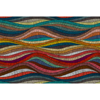 OUTDOORTEPPICH 60/90 cm  - Lila/Rot, Design, Kunststoff (60/90cm)
