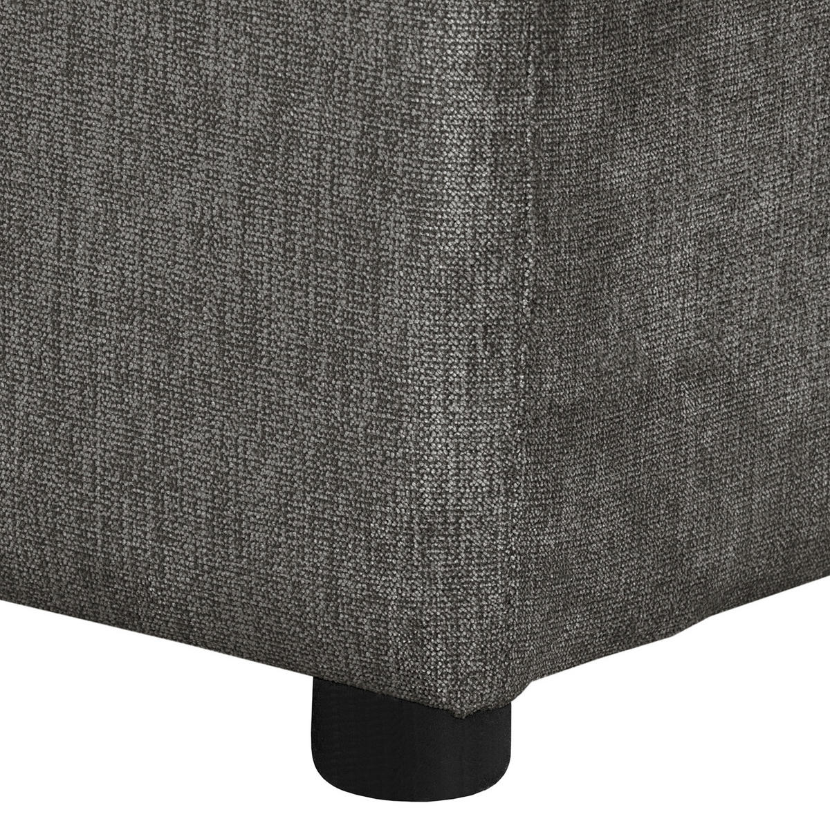 ECKSOFA Naomi Anthrazit Mikrofaser Rückenkissen  - Anthrazit/Schwarz, Design, Kunststoff/Textil (243/284cm) - P & B