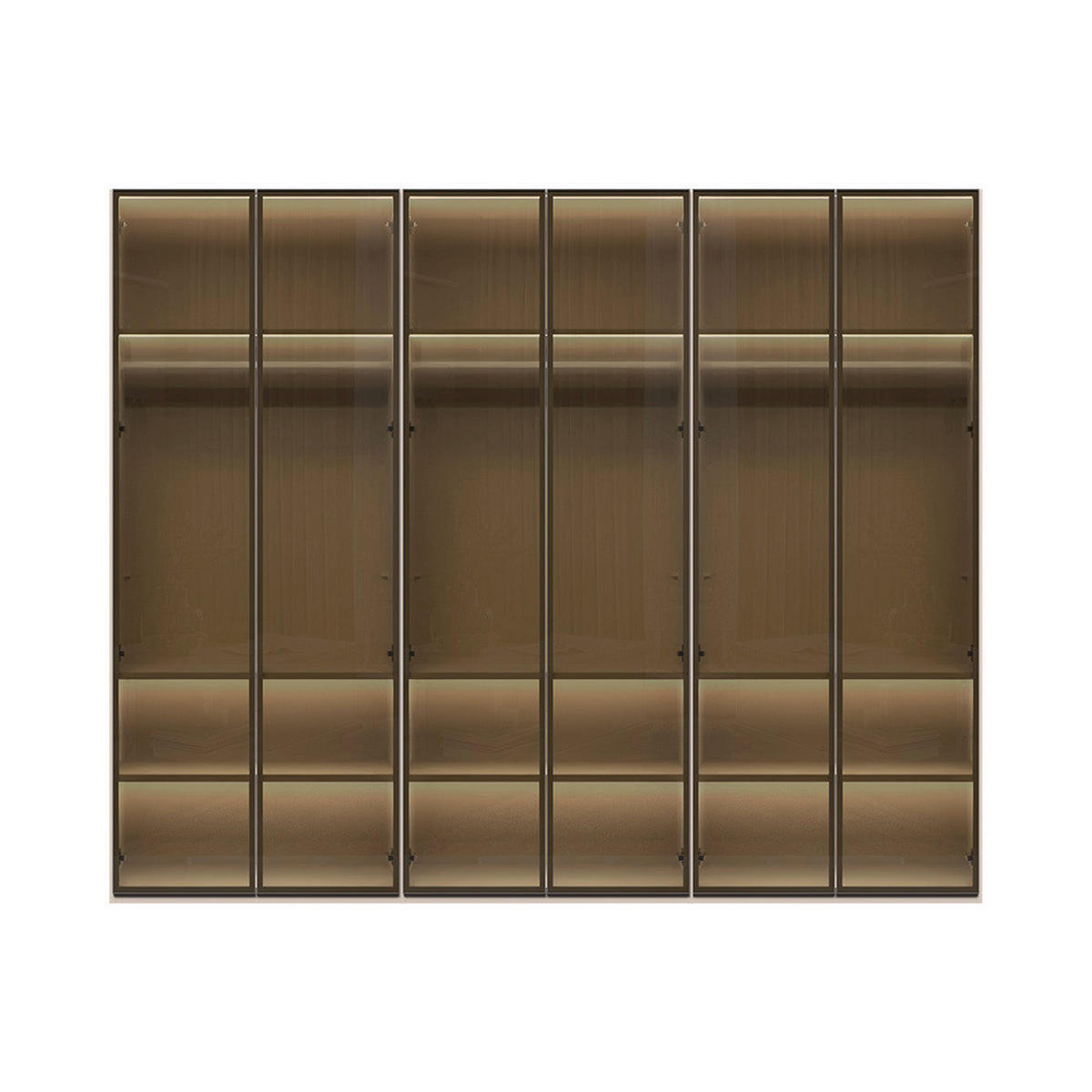 ORMAR SA KLASIČNIM VRATIMA  272/224/56 cm  - Dizajnerski, staklo/metal (272/224/56cm)