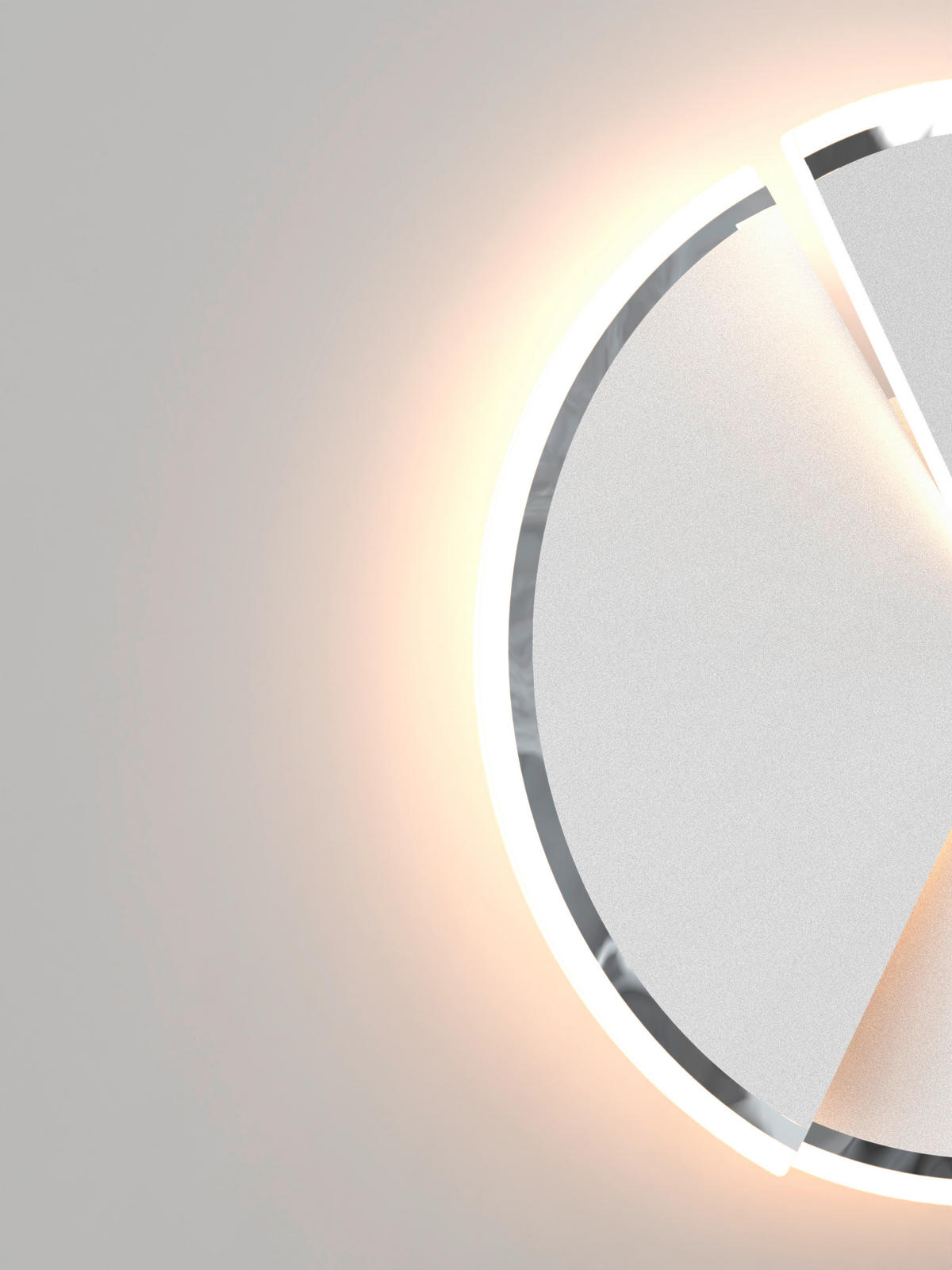 PLAFONIERĂ CU LED - alb/culoare crom, Design, plastic/metal (49/8,5cm) - Wofi