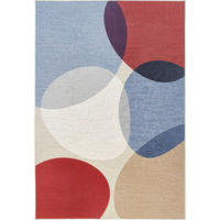 VINTAGE-TEPPICH 200/290 cm CORTEA NAYRA, waschbar Creme, Dunkelrot, Blaugrau rechteckig  - Blaugrau/Creme, Design, Kunststoff/Textil (200/290cm) - Lindorug