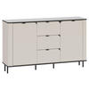 SIDEBOARD  in 136,8/82/35,2 cm  - Beige/Schwarz, MODERN, Holzwerkstoff/Kunststoff (136,8/82/35,2cm) - Carryhome