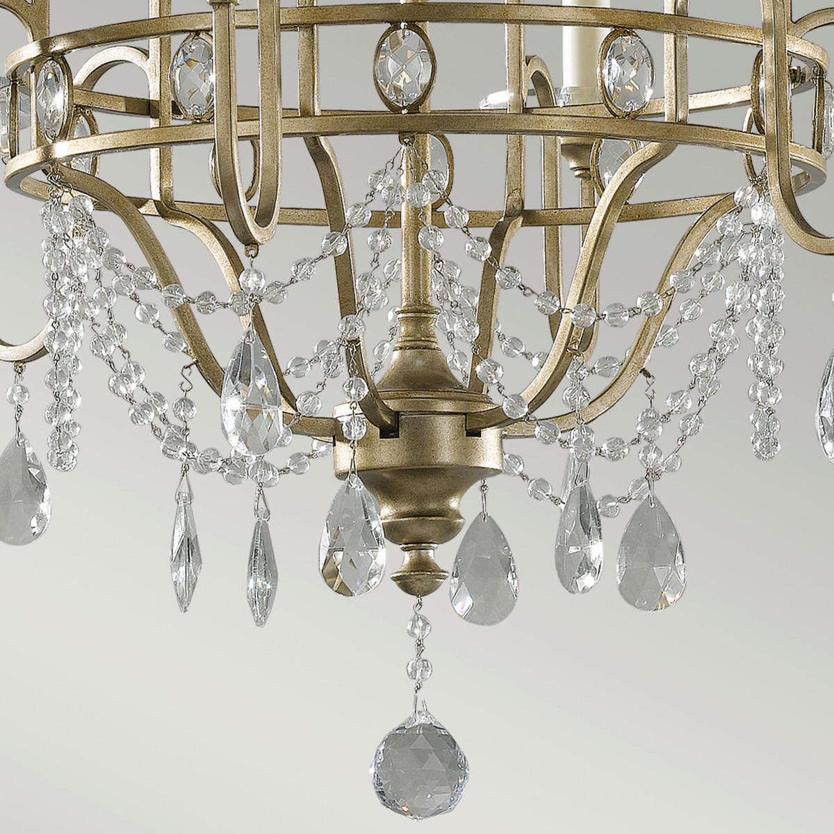 KRONLEUCHTER 66.7/85 cm    - Silberfarben, Basics, Glas/Metall (66.7/85cm) - Elstead Lighting
