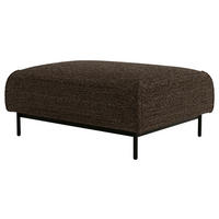 HOCKER in Textil Dunkelbraun, Schwarz  - Dunkelbraun/Schwarz, Design, Textil/Metall (100/42/97cm) - Livetastic