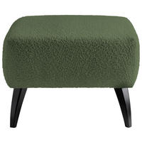 HOCKER Holz, Textil Dunkelgrün  - Dunkelgrün/Schwarz, Modern, Holz/Textil (66/44/66cm) - MID.YOU