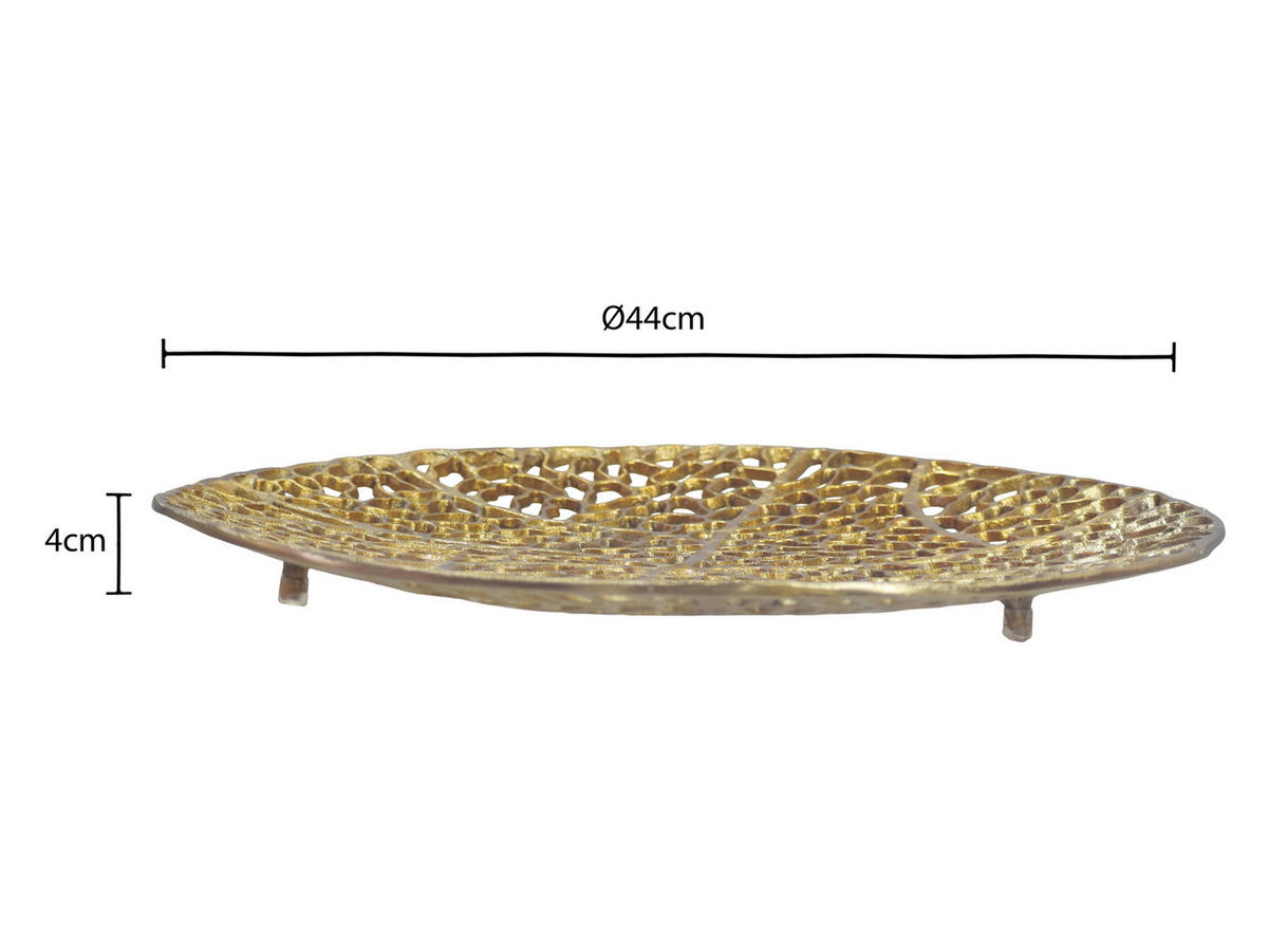 DEKOSCHALE - Goldfarben, Design, Metall (44/4/44cm) - Livetastic
