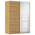 SCHWEBETÜRENSCHRANK  in Eichefarben  - Eichefarben, Design, Glas/Holzwerkstoff (162/223/68cm) - Novel