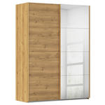 SCHWEBETÜRENSCHRANK  in Eichefarben  - Eichefarben, Design, Glas/Holzwerkstoff (162/223/68cm) - Novel