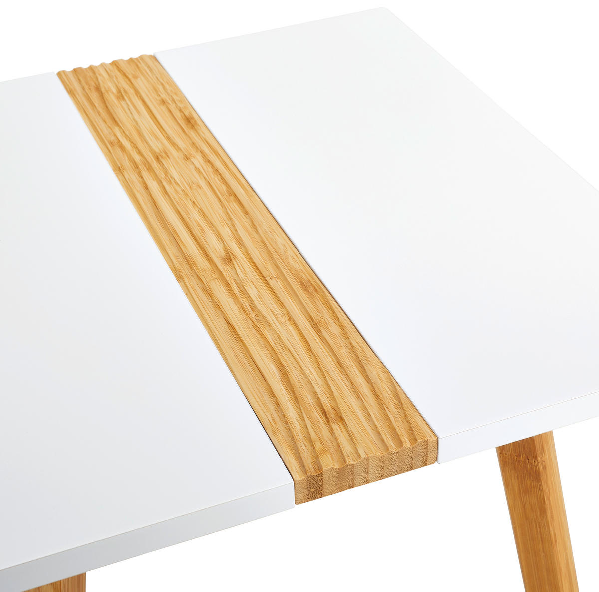 SATZTISCH Bambus quadratisch Naturfarben, Weiß  - Naturfarben/Weiß, MODERN, Holz (60/40/60/40/45/40cm) - PBJ