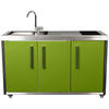 OUTDOORKÜCHE - Edelstahlfarben/Grün, Basics, Metall (157/98/62cm)