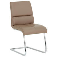 STOLICA  svijetlo smeđa  koža, metal      - svijetlo smeđa/boje kroma, Design, koža/metal (49/90/63cm) - Joop!