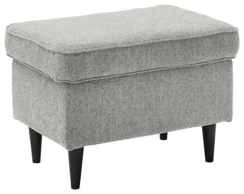 HOCKER Webstoff Silberfarben  - Silberfarben/Schwarz, Basics, Textil (63/43/42cm) - MID.YOU