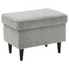 HOCKER Webstoff Silberfarben  - Silberfarben/Schwarz, Basics, Textil (63/43/42cm) - MID.YOU