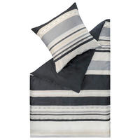 WENDEBETTWÄSCHE E-Logo Stripe grey Satin 155/220 cm  - Grau, Design, Textil (155/220cm) - Esprit