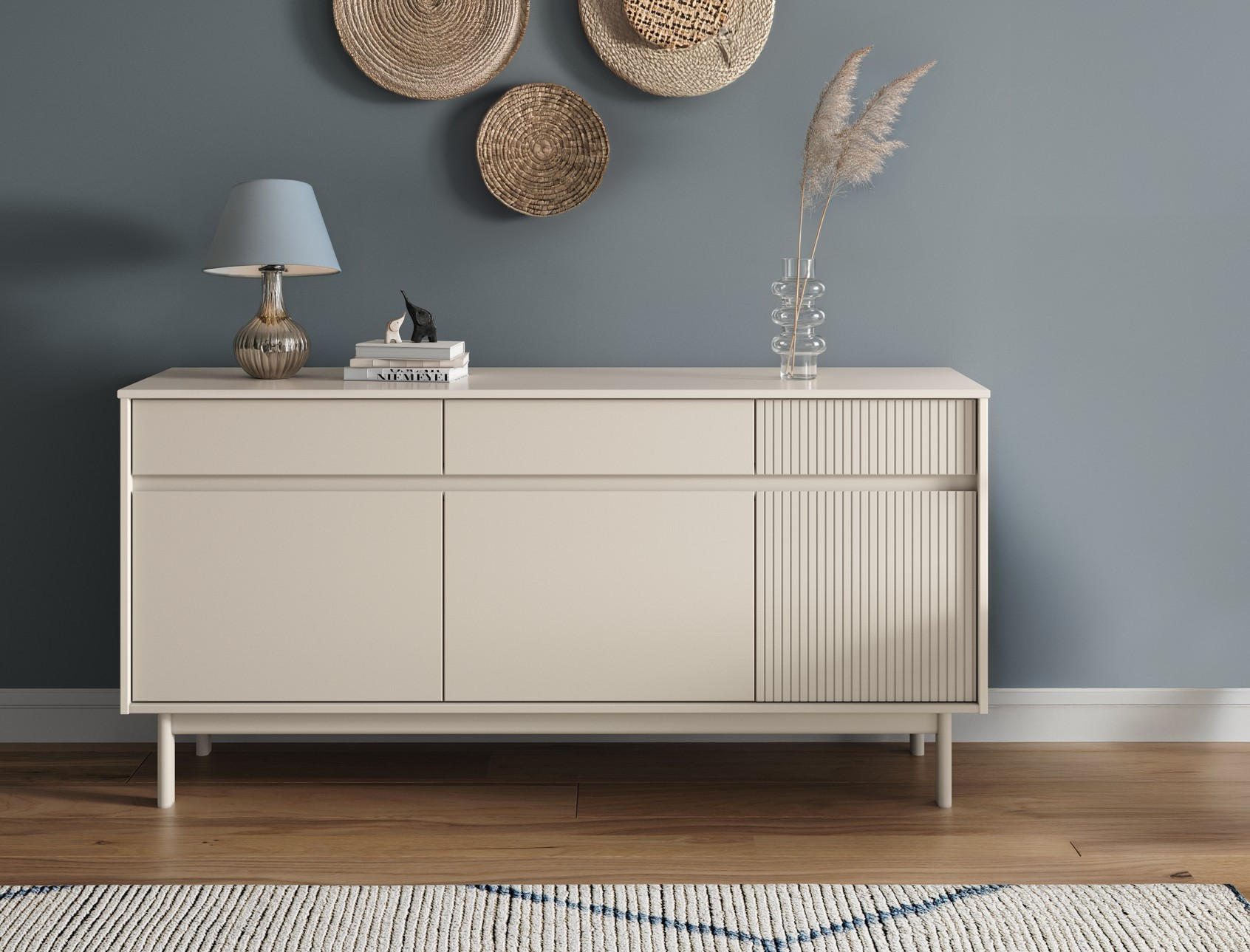 SIDEBOARD Cava  in 160/78/42 cm  - Beige, Design, Holz (160/78/42cm) - Livetastic