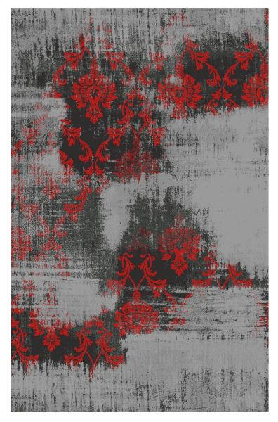 VINTAGE-TEPPICH  40/60 cm  Grau, Rot   - Rot/Grau, Trend, Textil (40/60cm) - Novel