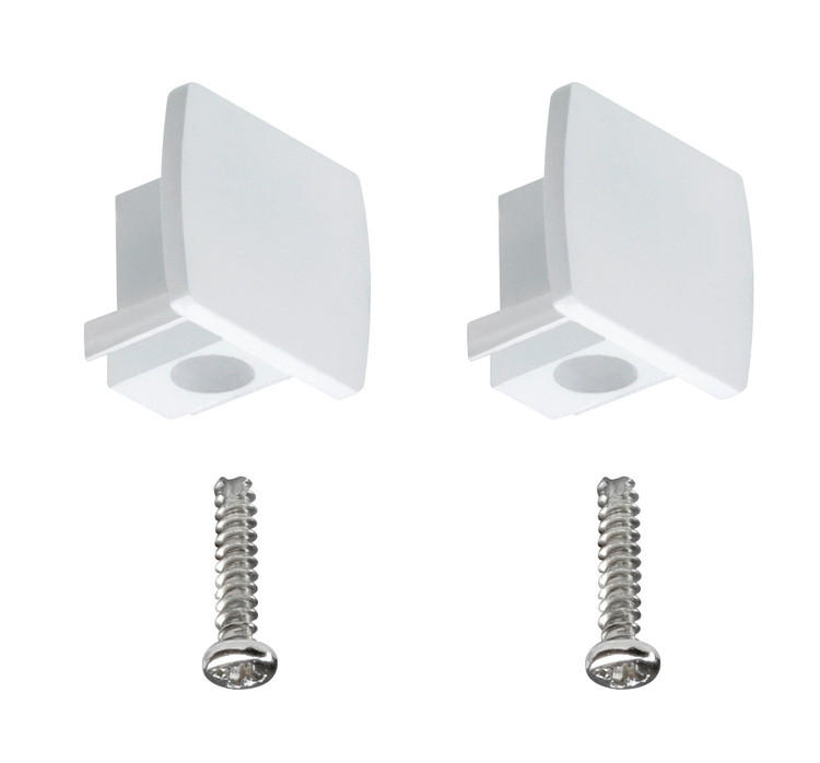 SCHIENENSYSTEM-ENDKAPPEN URail - Weiß, Design, Kunststoff (1,3/1,8/2,1cm) - Paulmann