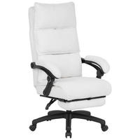 CHEFSESSEL Teddystoff Beige, Weiß  - Beige/Schwarz, Design, Kunststoff/Textil (64,5/112/120/65cm) - Carryhome