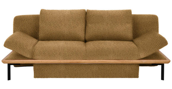 SCHLAFSOFA in Chenille Birkefarben - Birkefarben/Schwarz, MODERN, Holz/Textil (212/89/102cm) - Dieter Knoll