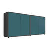 SIDEBOARD Mailand Set 2  in 158/73/33 cm  - Anthrazit/Petrol, MODERN, Holzwerkstoff/Kunststoff (158/73/33cm) - MID.YOU