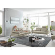 3-SITZER-SOFA in Leder Ecru  - Ecru/Schwarz, Design, Leder/Metall (222/86/104cm) - Dieter Knoll