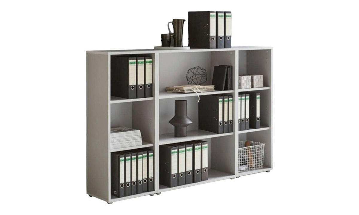 AKTENREGAL 172,6/113,6/33 cm  - Silberfarben/Grau, MODERN, Holzwerkstoff (172,6/113,6/33cm) - MID.YOU