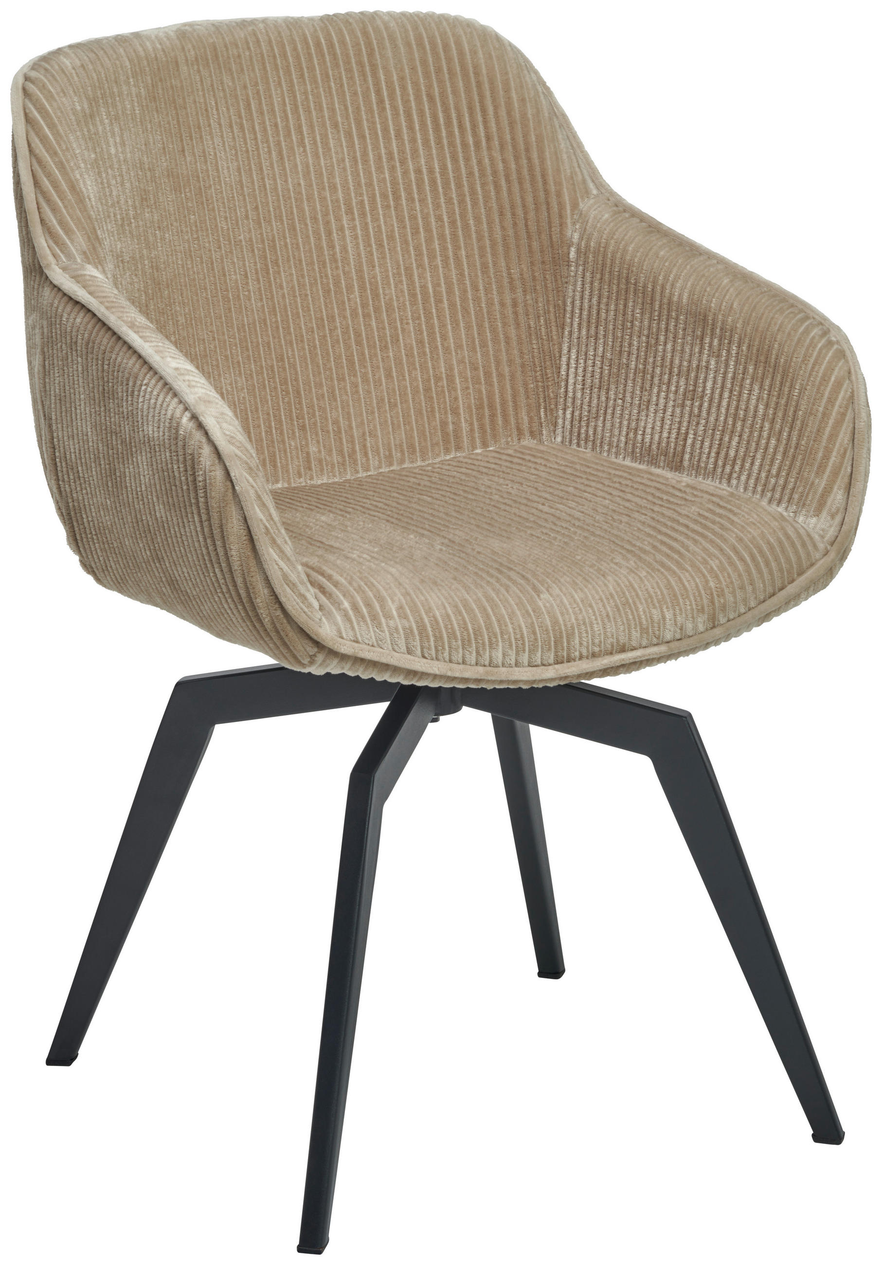 NASLANJAČ, kovina, tekstil črna, svetlo rjava  - svetlo rjava/črna, Moderno, kovina/tekstil (60/84/64cm) - Livetastic