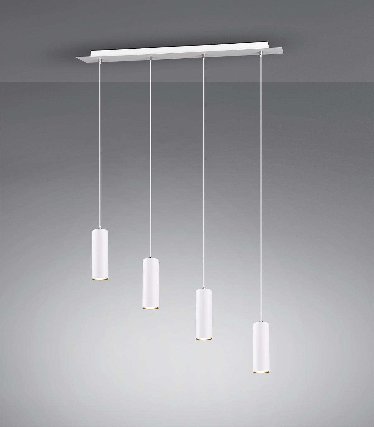 HÄNGELEUCHTE  75/150/9 cm   - Weiss, Design, Metall (75/150/9cm) - Trio Leuchten