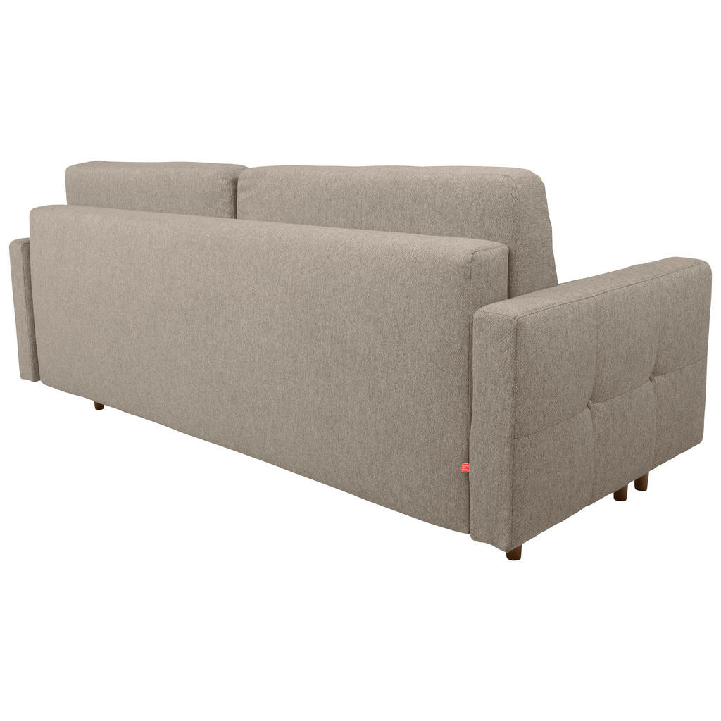 Thumbnail - Mid.you Schlafsofa, Beige, Textil, Eiche, 3-Sitzer, Füllung: Polyetherschaumkern, 222x93x99 cm, Made in EU, Liegefunktio...