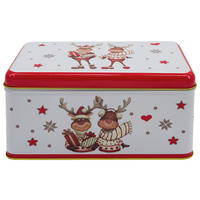 KEKSDOSE 2.63 l  - Hellrot/Cognac, LIFESTYLE, Metall (20,5/15,5/8,3cm) - X-Mas