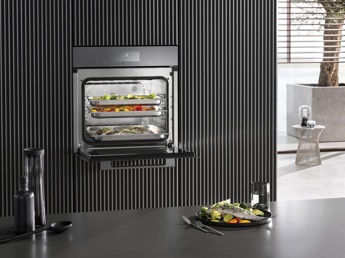 EINBAUBACKOFEN H 7364 BP  - Edelstahlfarben, Basics, Glas/Metall (59,5/59,6/56,9cm) - Miele