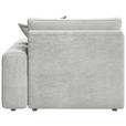 BIGSOFA Cord Perlmutt  - Perlmutt/Schwarz, MODERN, Kunststoff/Textil (117/93/190cm) - Carryhome