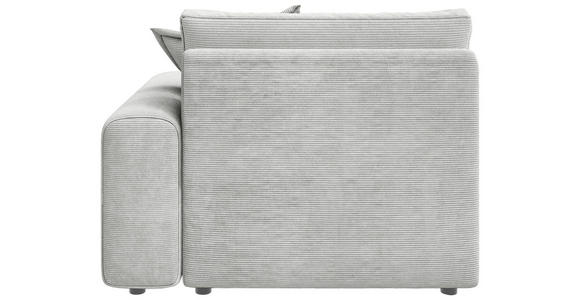 BIGSOFA Cord Perlmutt  - Perlmutt/Schwarz, MODERN, Kunststoff/Textil (117/93/190cm) - Carryhome
