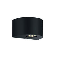 AUSSENWANDLEUCHTE - Schwarz, Design, Kunststoff (9/15/10,5cm)