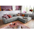 ECKSOFA Grau Feincord  - Schwarz/Grau, KONVENTIONELL, Kunststoff/Textil (311/219cm) - Hom`in