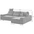 WOHNLANDSCHAFT in Textil Braun, Grau - Braun/Grau, Design, Textil/Metall (260/188cm) - Hom`in WOHNLANDSCHAFT in Textil Braun, Grau - Braun/Grau, Design, Textil/Metall (260/188cm) - Hom`in