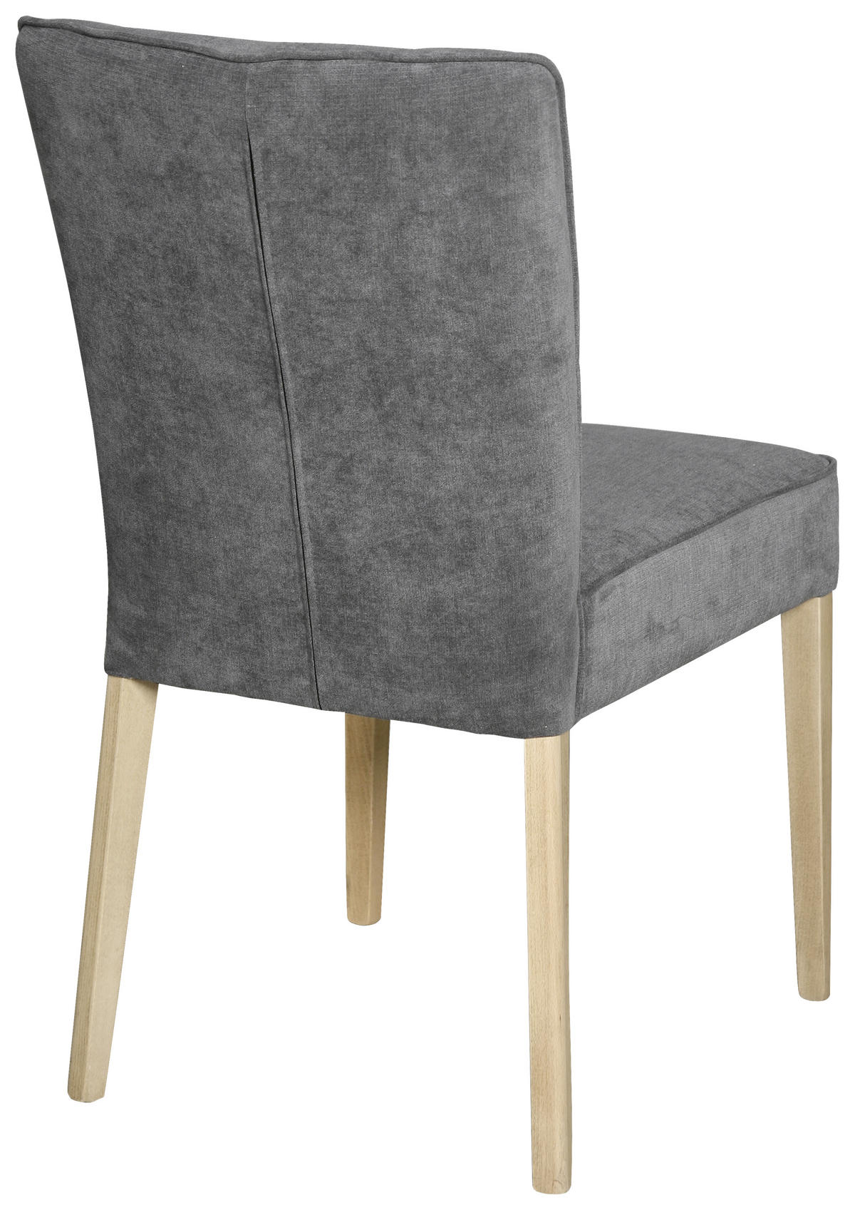 STUHL Webstoff Dunkelgrau  - Dunkelgrau/Buchefarben, KONVENTIONELL, Holz/Textil (47/88/61cm) - Carryhome