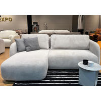 Colțar, argintiu - argintiu, Design (154/90/241cm) - Hom`in