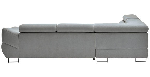 ECKSOFA in Webstoff Grau  - Schwarz/Grau, Design, Textil/Metall (235/280cm) - Hom`in