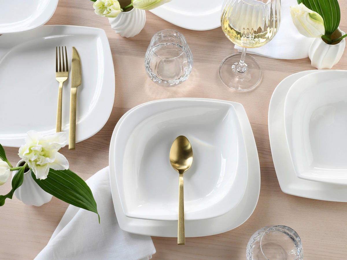 SERVIS Melbourne 12 delar  - cremefärgad, Basics, keramik - Creatable