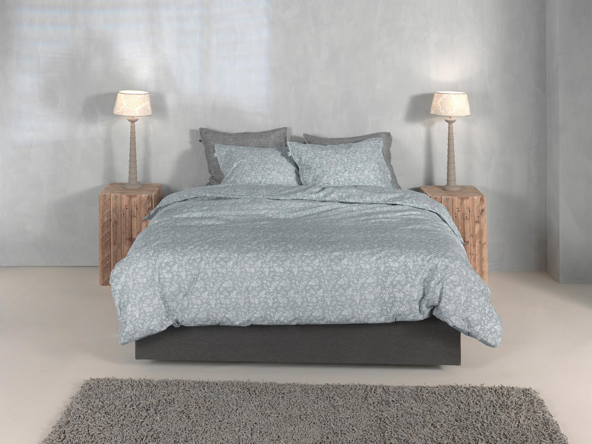 BETTWÄSCHE Petali-di-Lino Renforcé 155/220 cm  - Petrol, Basics, Textil (155/220cm)