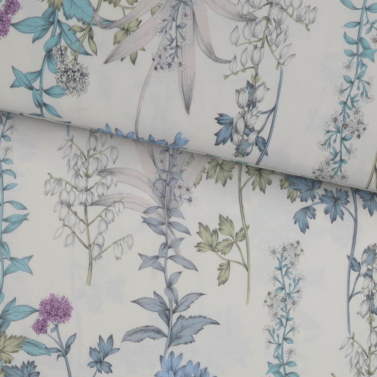 BETTWÄSCHE 2-teilig ATELIER Makosatin 140/200 cm  - Hellblau, Basics, Textil (140/200cm) - Estella