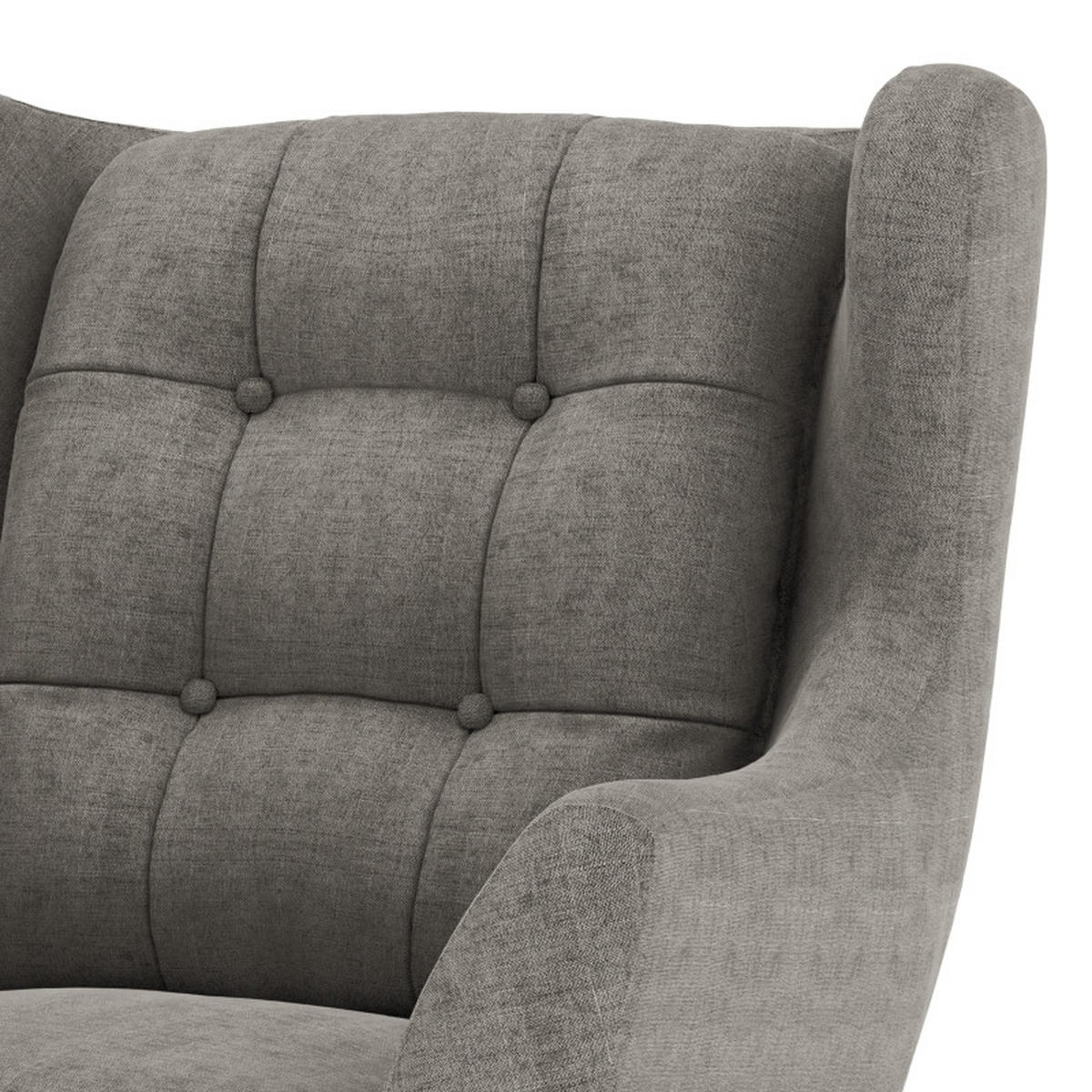 SESSELSET in Webstoff Dunkelgrau  - Eichefarben/Dunkelgrau, KONVENTIONELL, Holz/Textil (91/104/94cm) - Trendmanufaktur